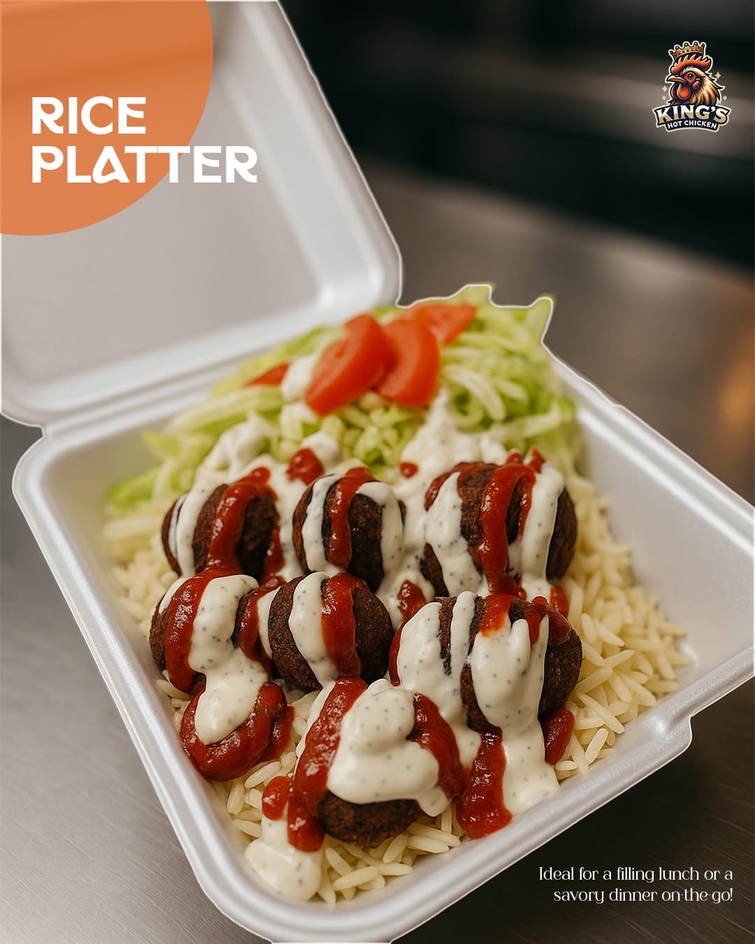 Chicken & Falafel Over Rice